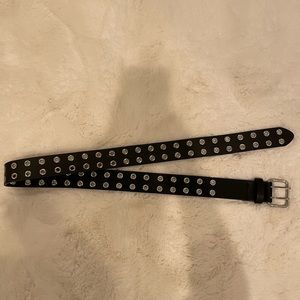 Black Belt with Silver Hardware